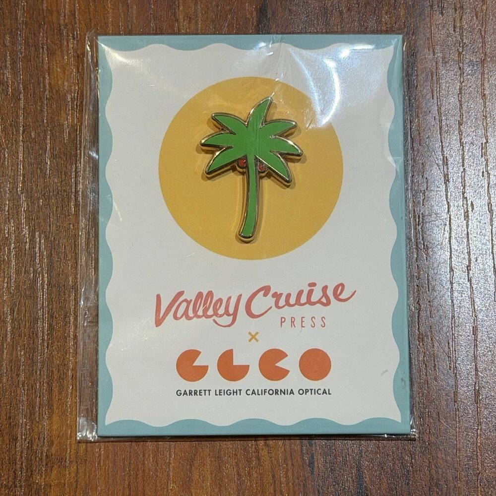 Garrett Leight Optical x Valley Cruise Press GLCO Palm Tree Lapel Pin - New